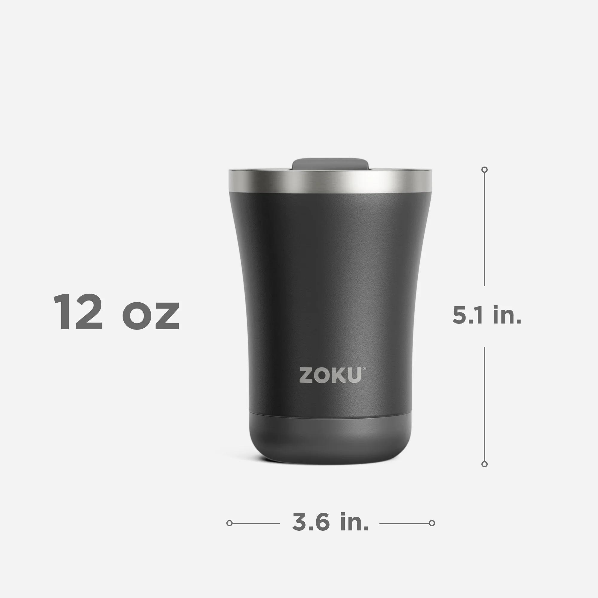 12oz Stainless Steel 3-in-1 Tumbler - Ash - Image 6