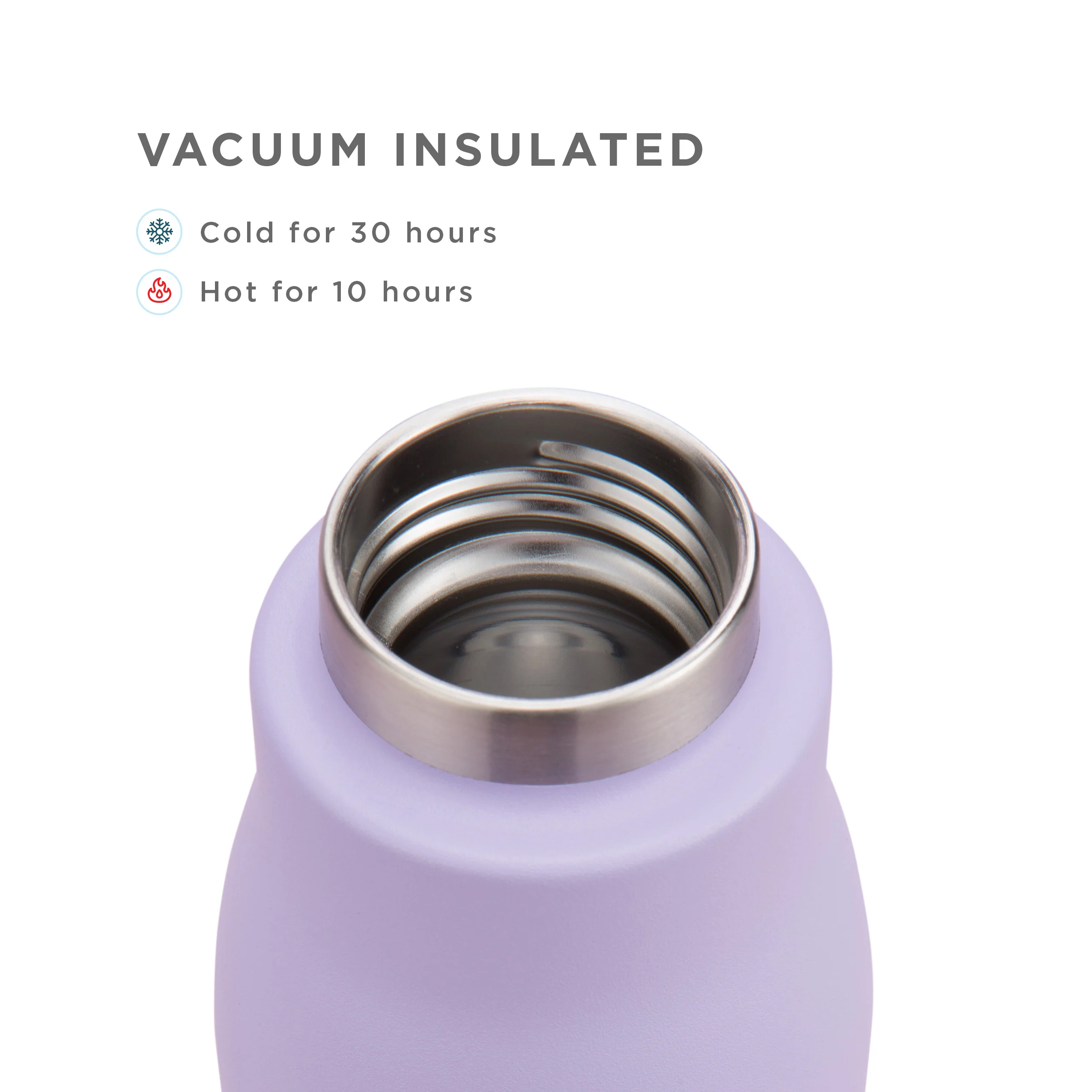 12oz Stainless Steel Bottle - Lavender - Image 3