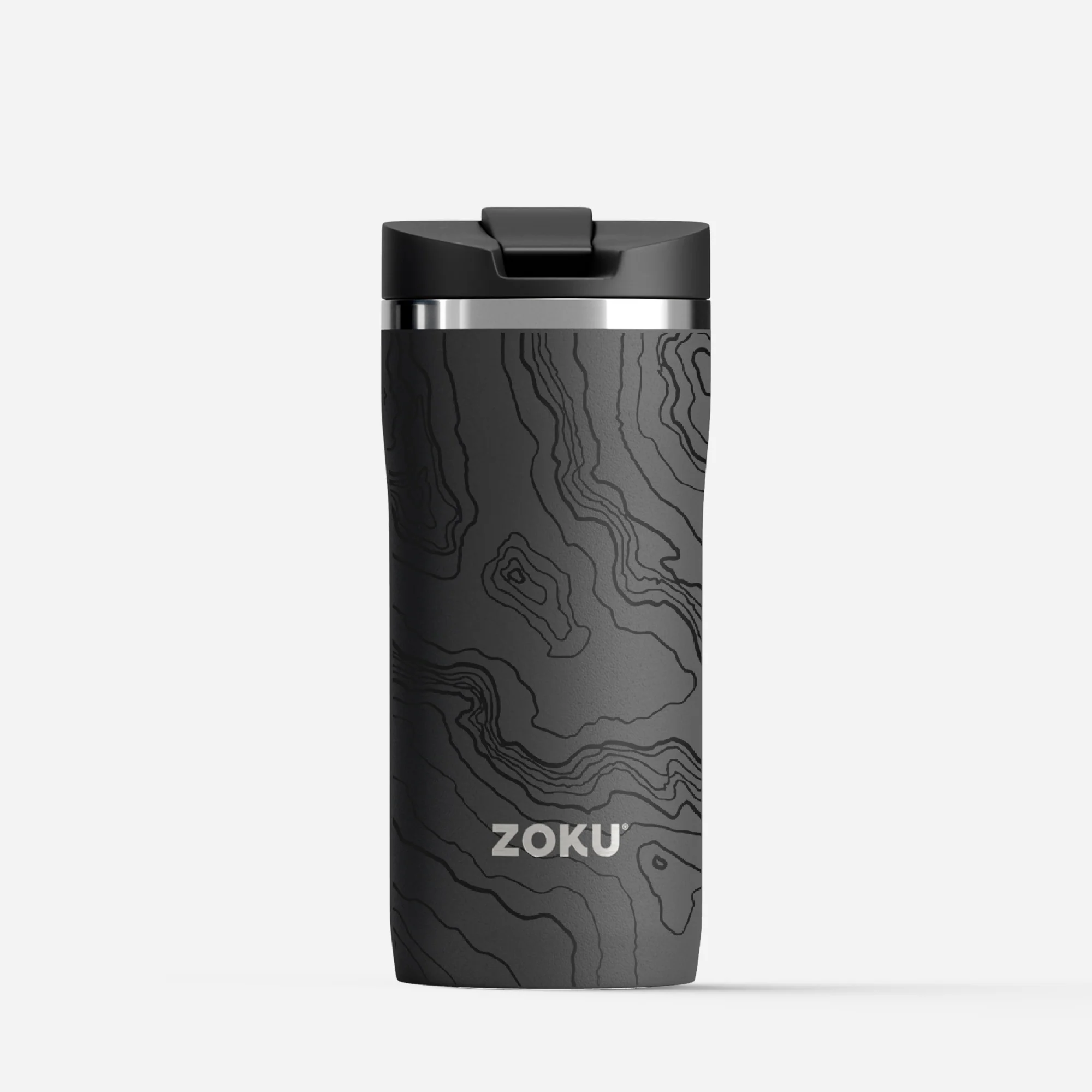 12oz Stainless Steel Travel Mug - Gray Graphic
