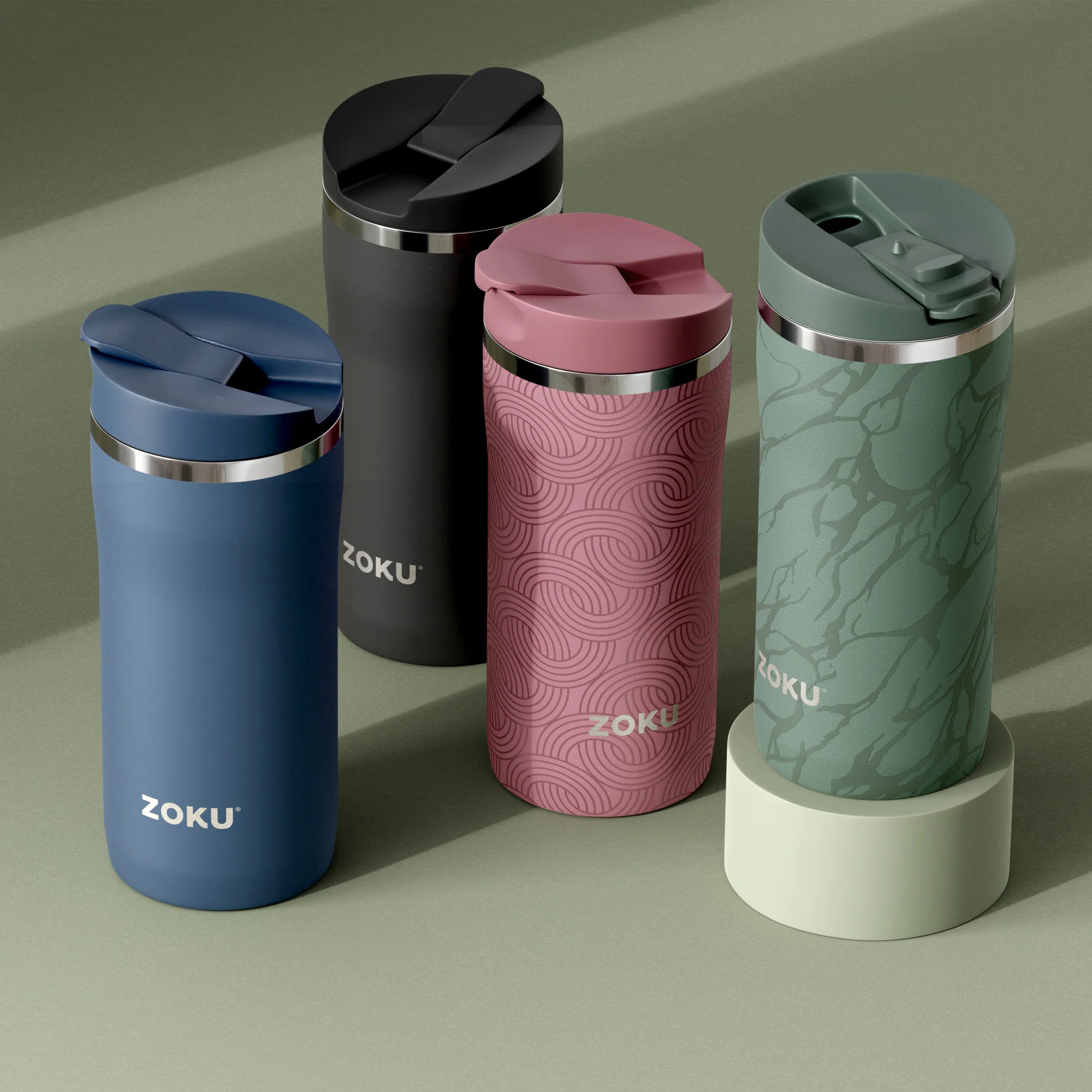 12oz Stainless Steel Travel Mug - Gray Graphic - Image 4