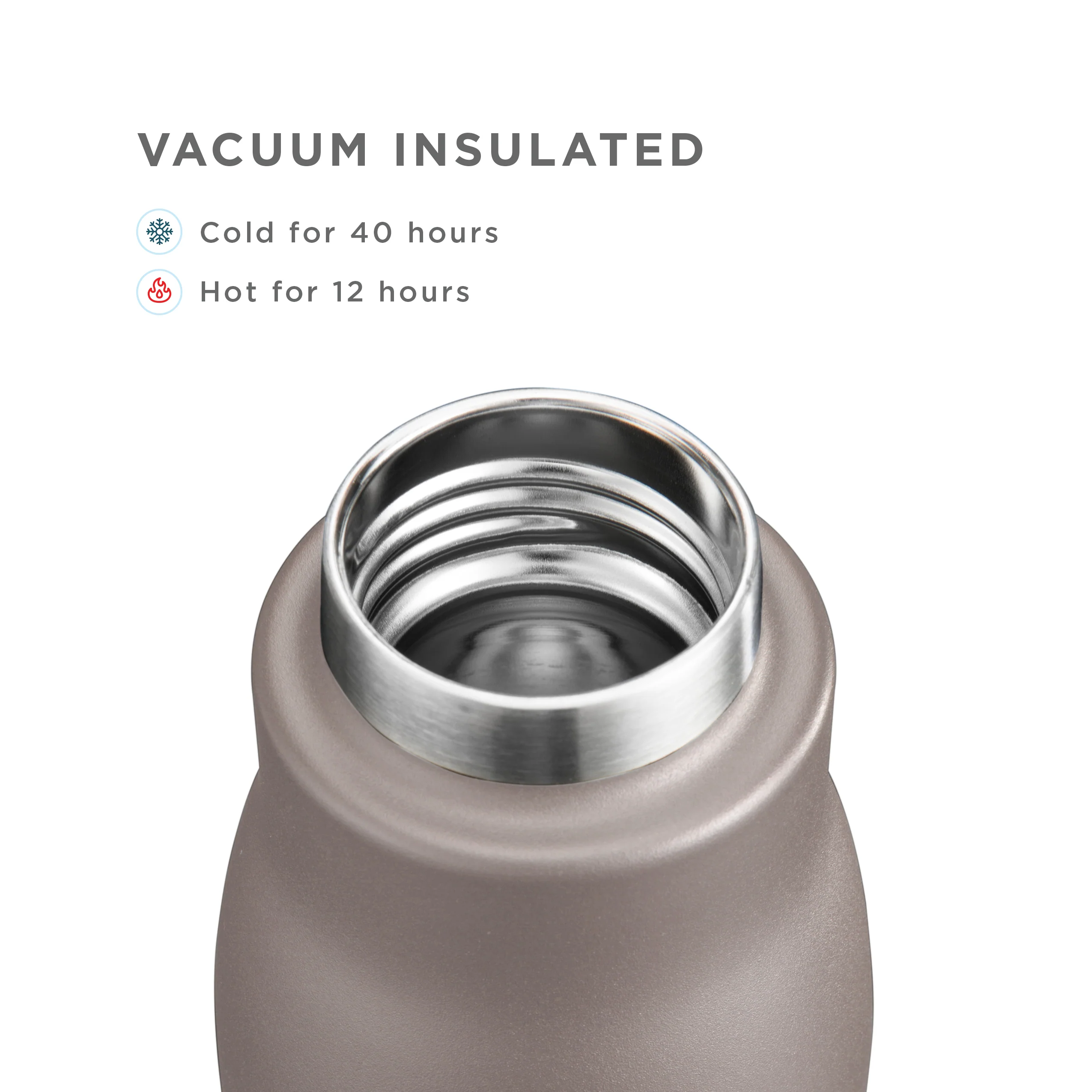 18oz Stainless Steel Bottle - Ash - Image 4