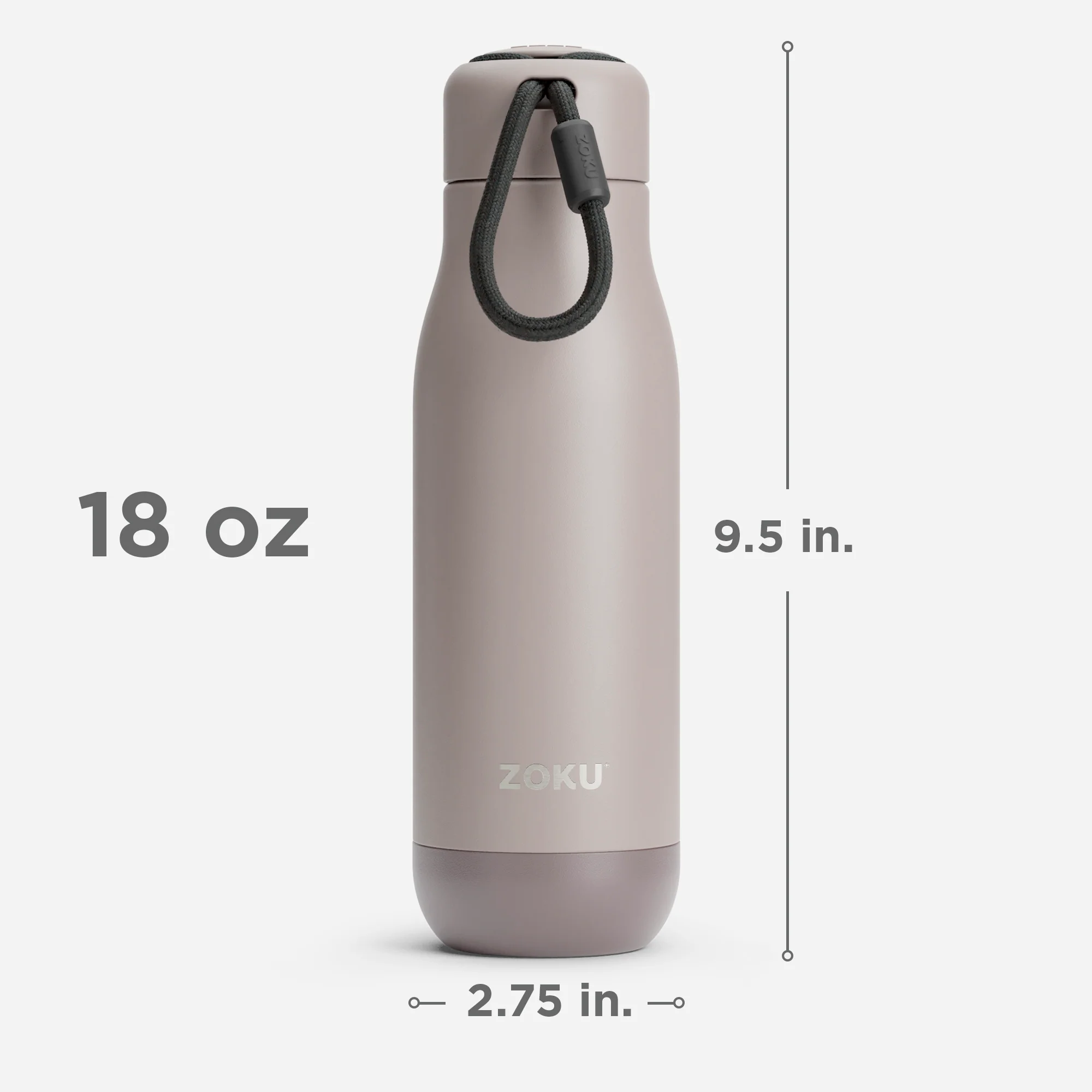 18oz Stainless Steel Bottle - Ash - Image 5