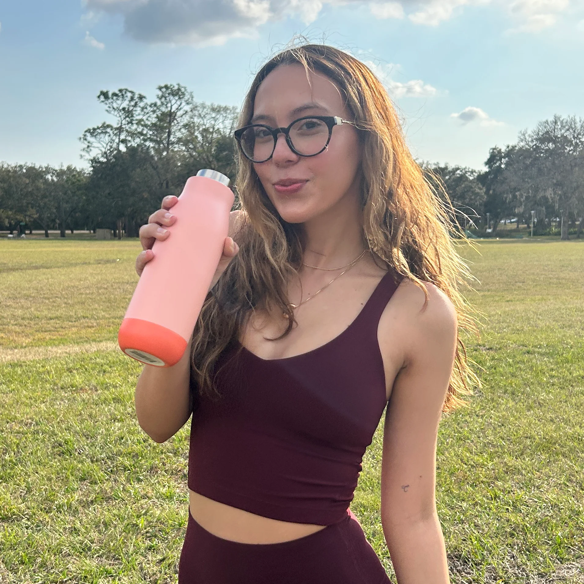 18oz Stainless Steel Bottle - Coral - Image 2