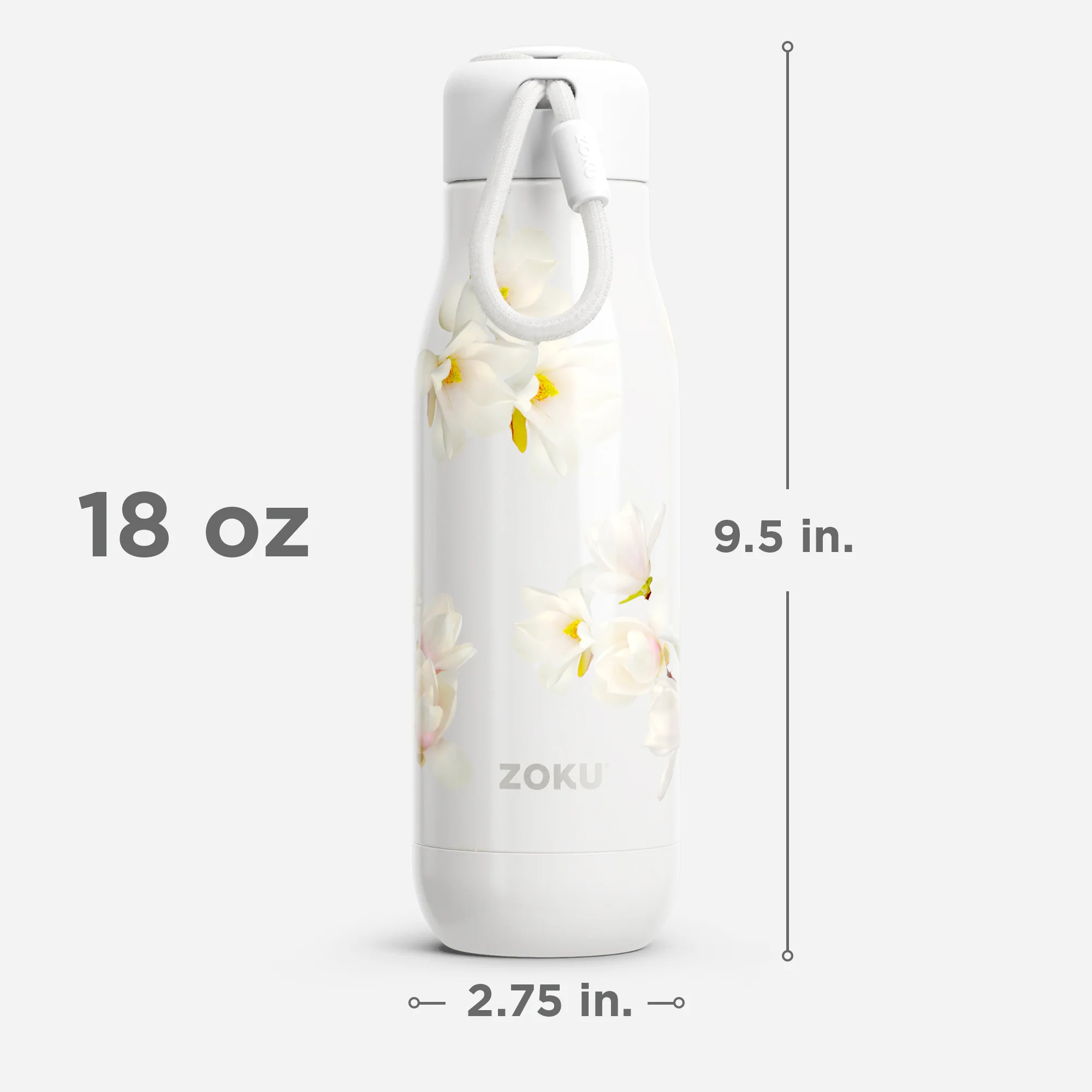 18oz Stainless Steel Bottle - Vintage Magnolia - Image 5