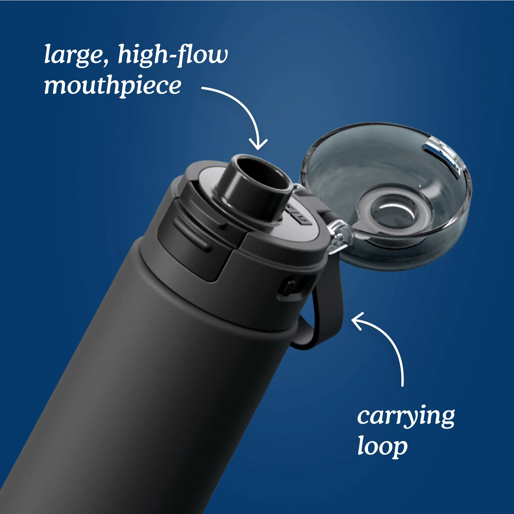 18oz Stainless Steel Sports Bottle - Blue - Image 4
