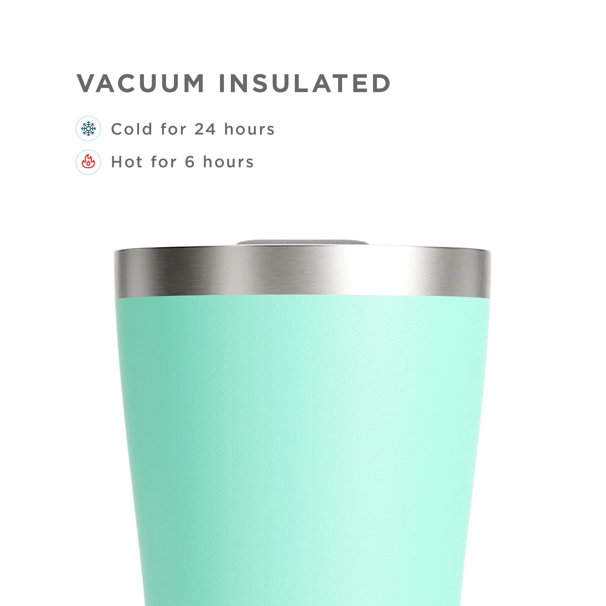 20oz Stainless Steel 3-in-1 Tumbler - Aqua - Image 3