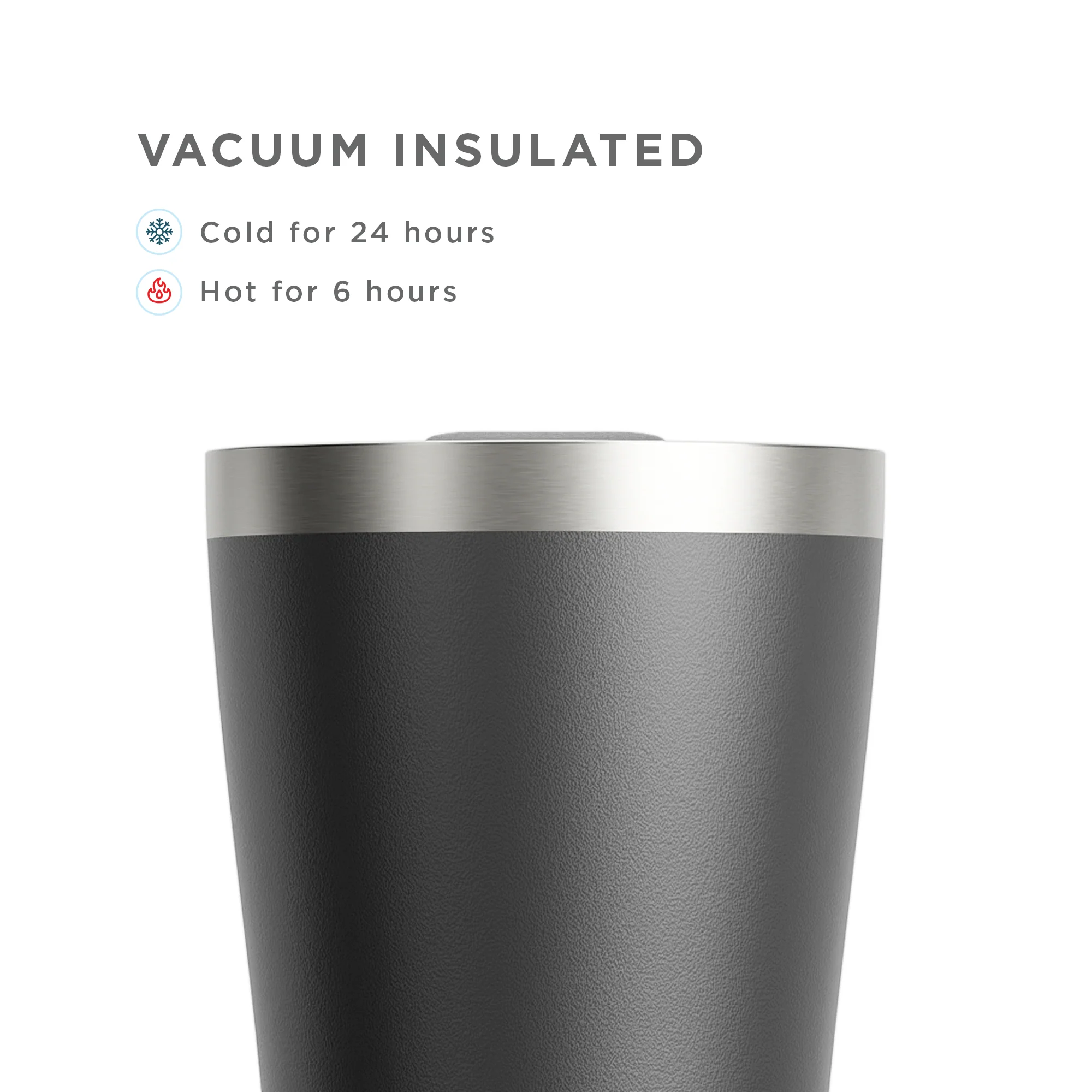 20oz Stainless Steel 3-in-1 Tumbler - Black - Image 3