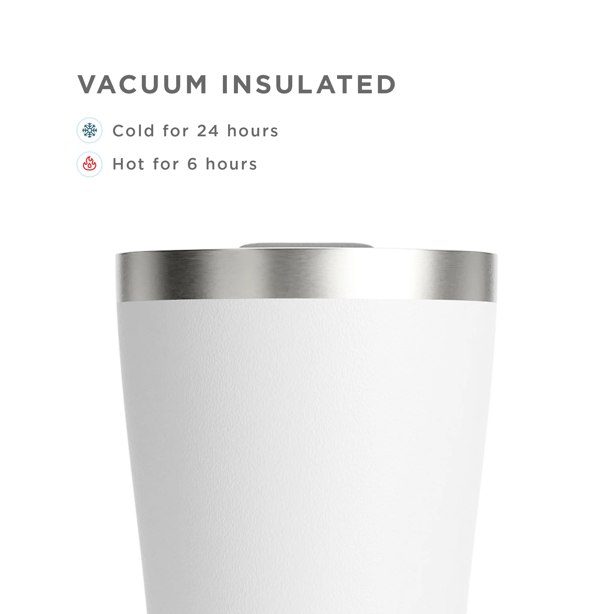 20oz Stainless Steel 3-in-1 Tumbler - White - Image 3