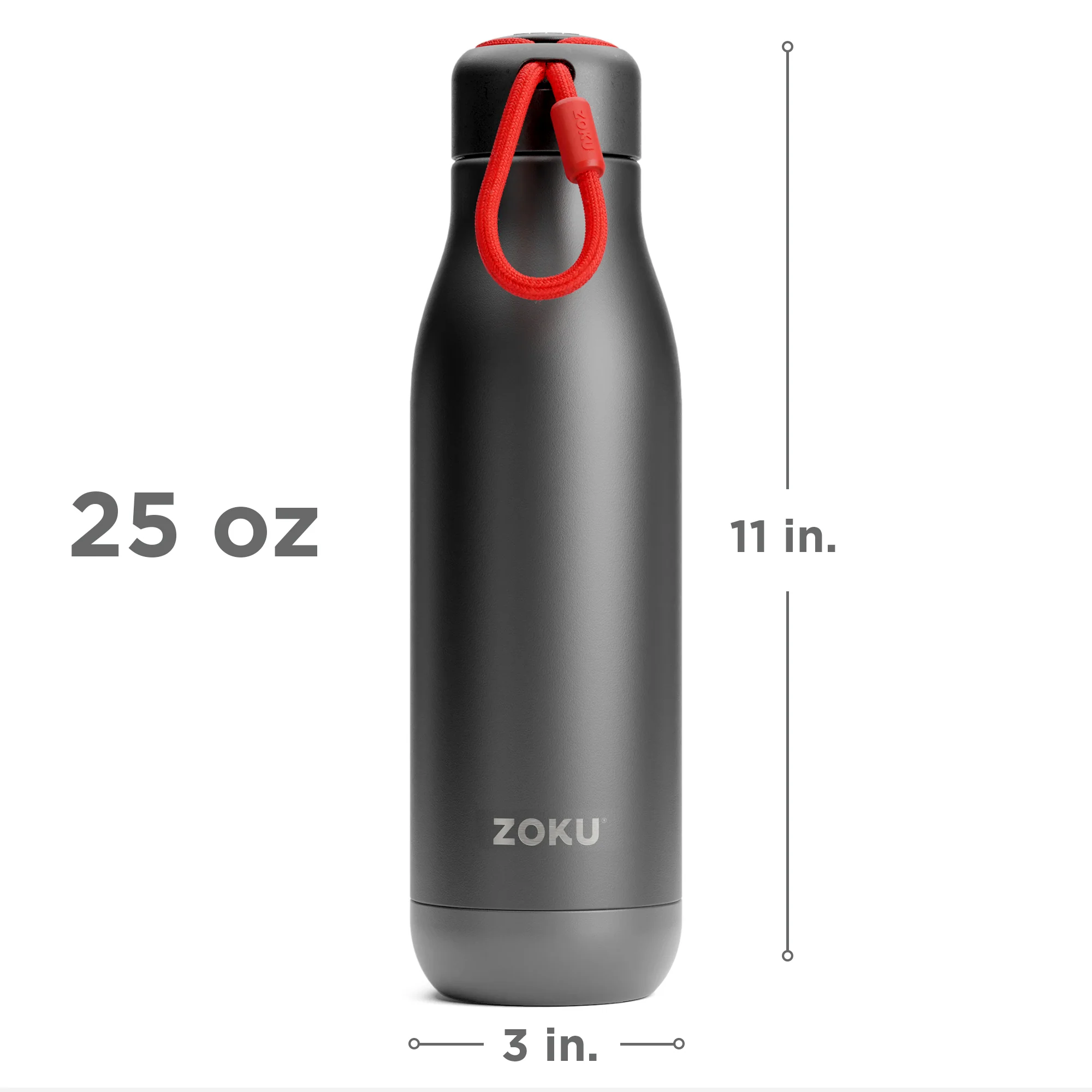 25oz Stainless Steel Bottle - Black - Image 5