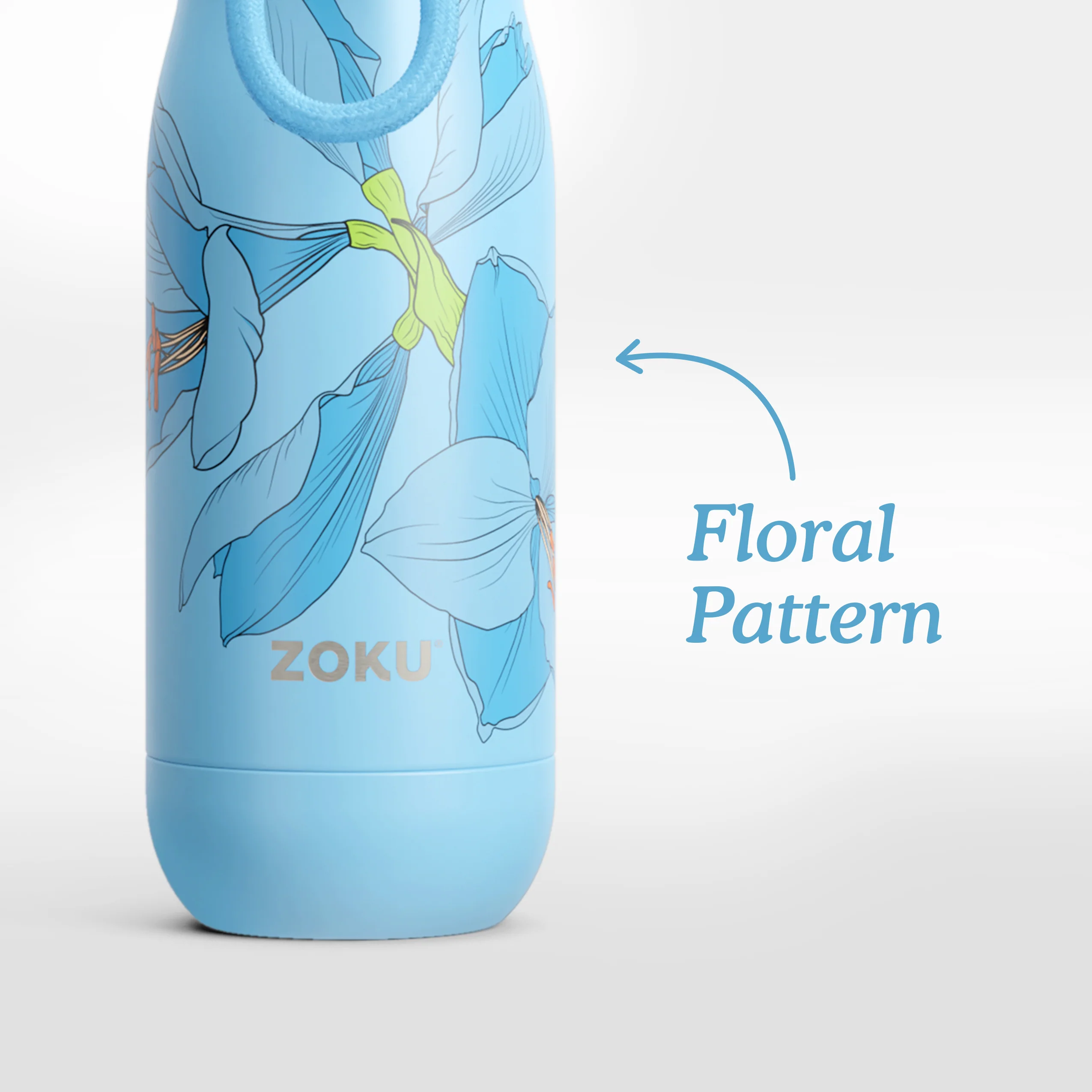 25oz Stainless Steel Bottle - Sky Lily - Image 3