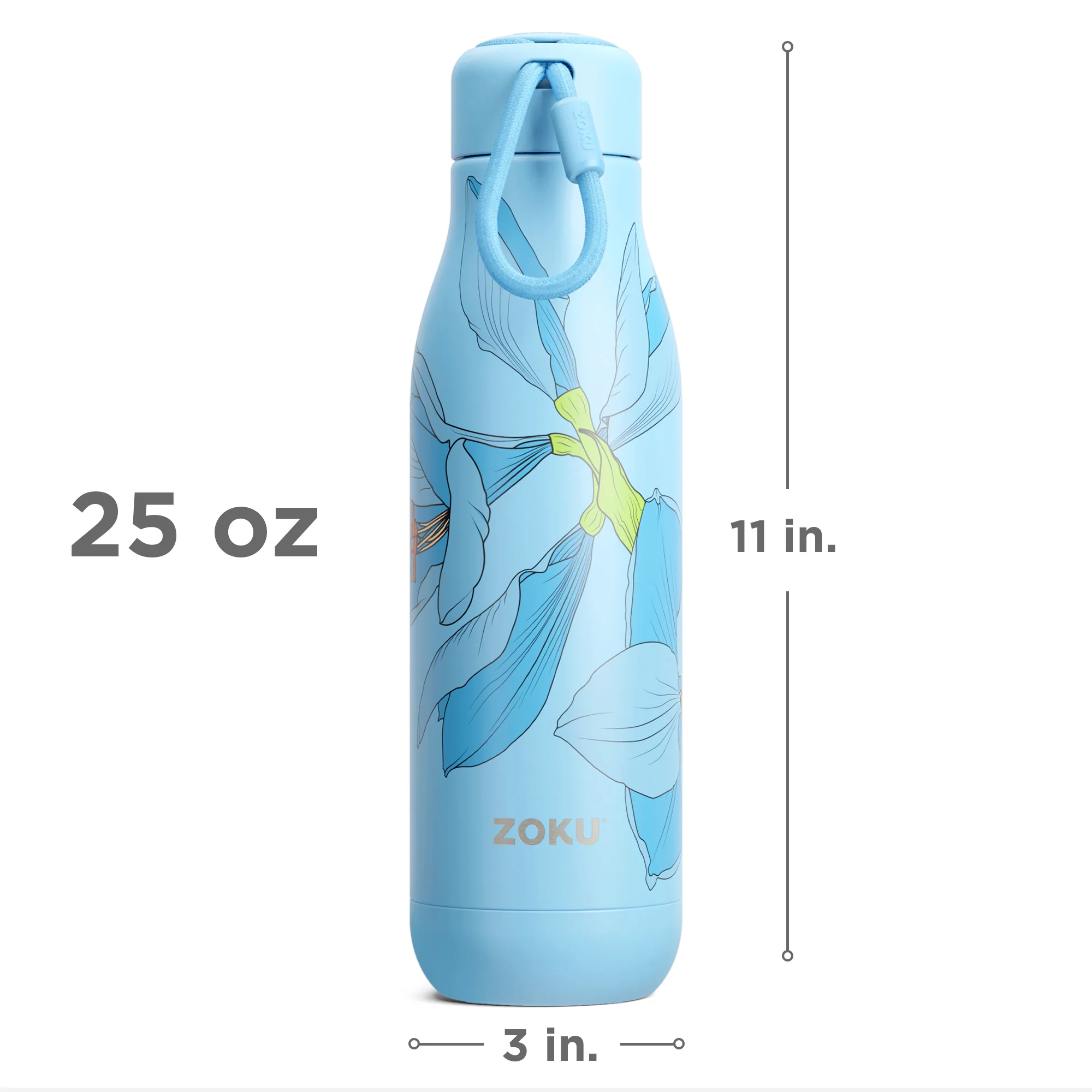 25oz Stainless Steel Bottle - Sky Lily - Image 4