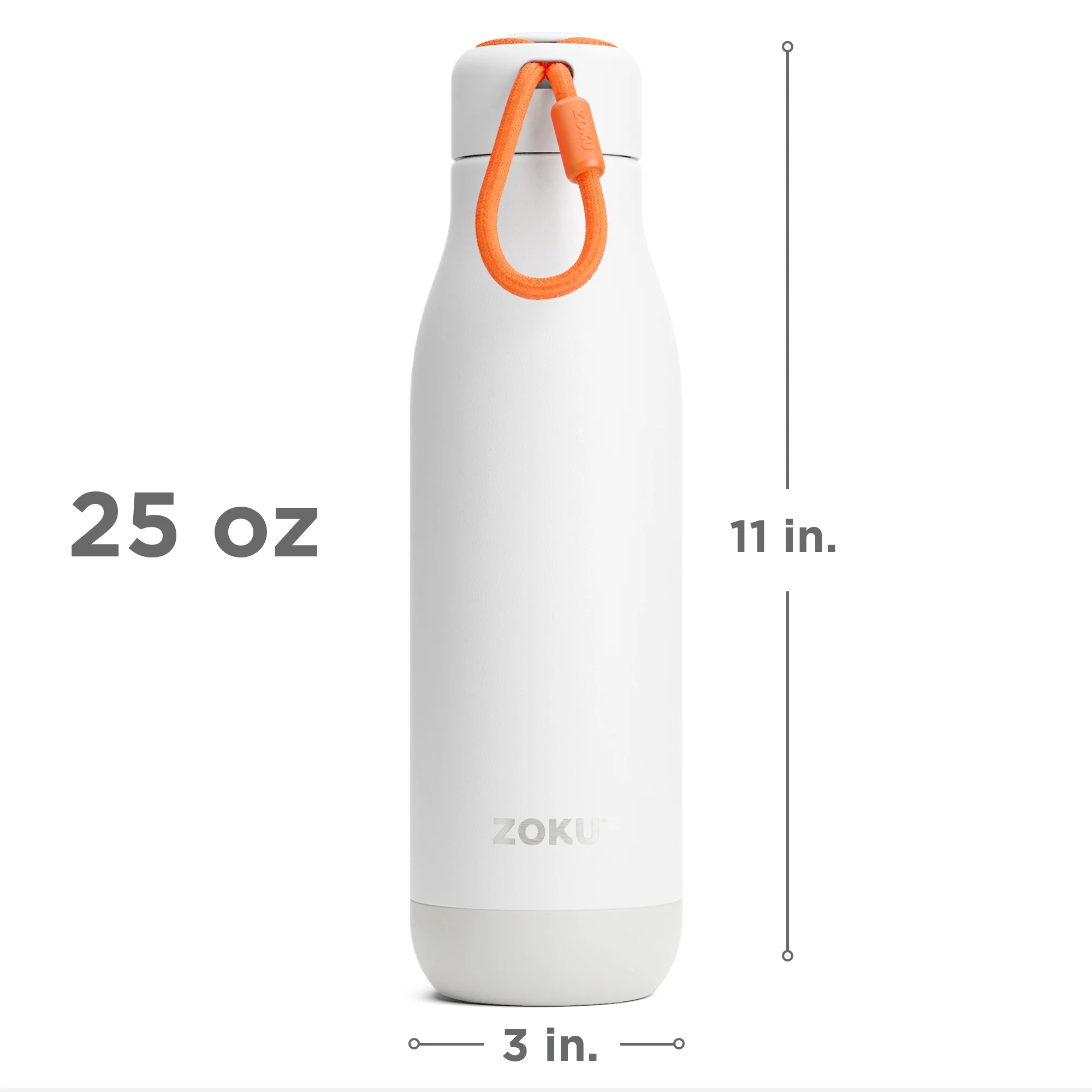 25oz Stainless Steel Bottle - White - Image 5
