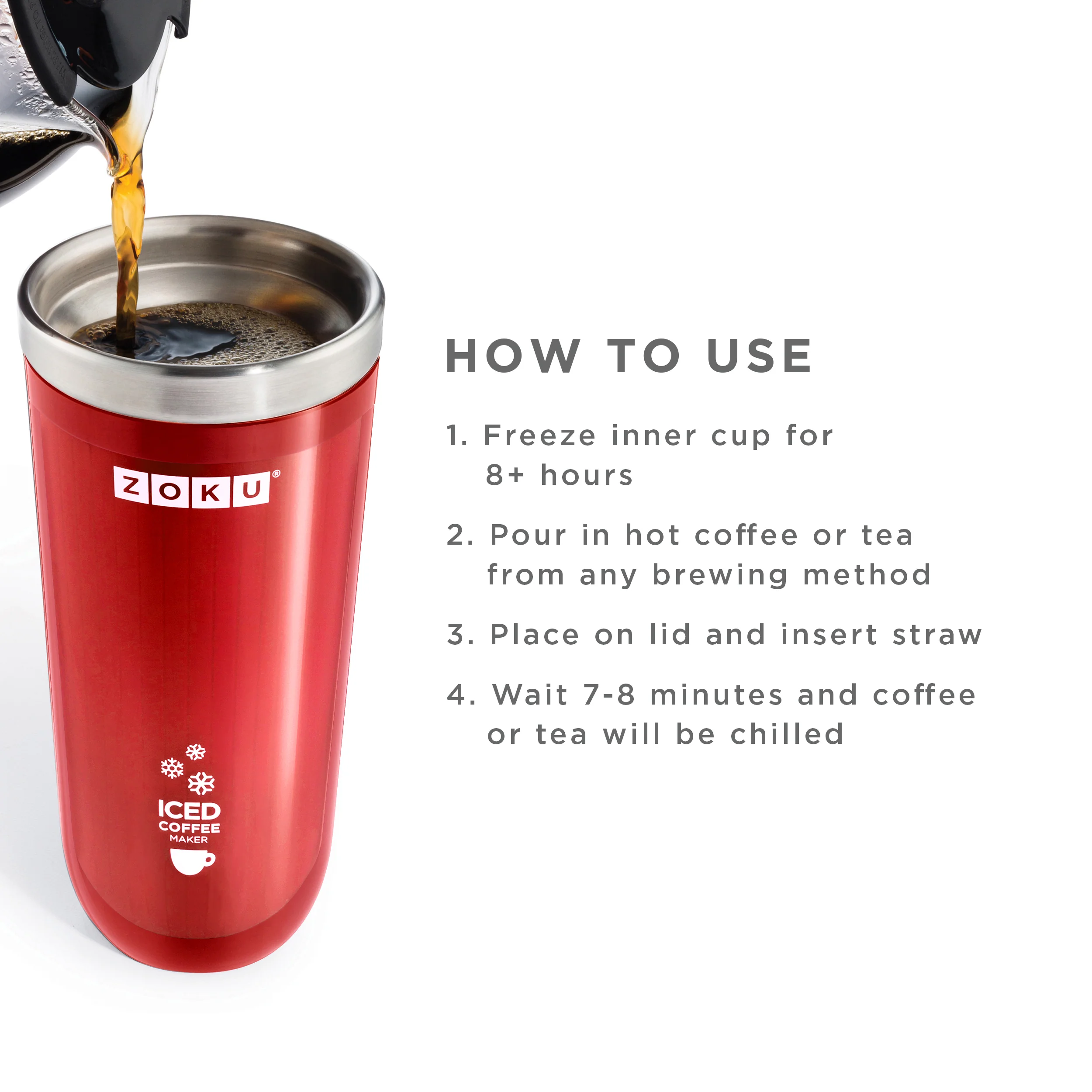 Iced Coffee Maker - Red - Image 3