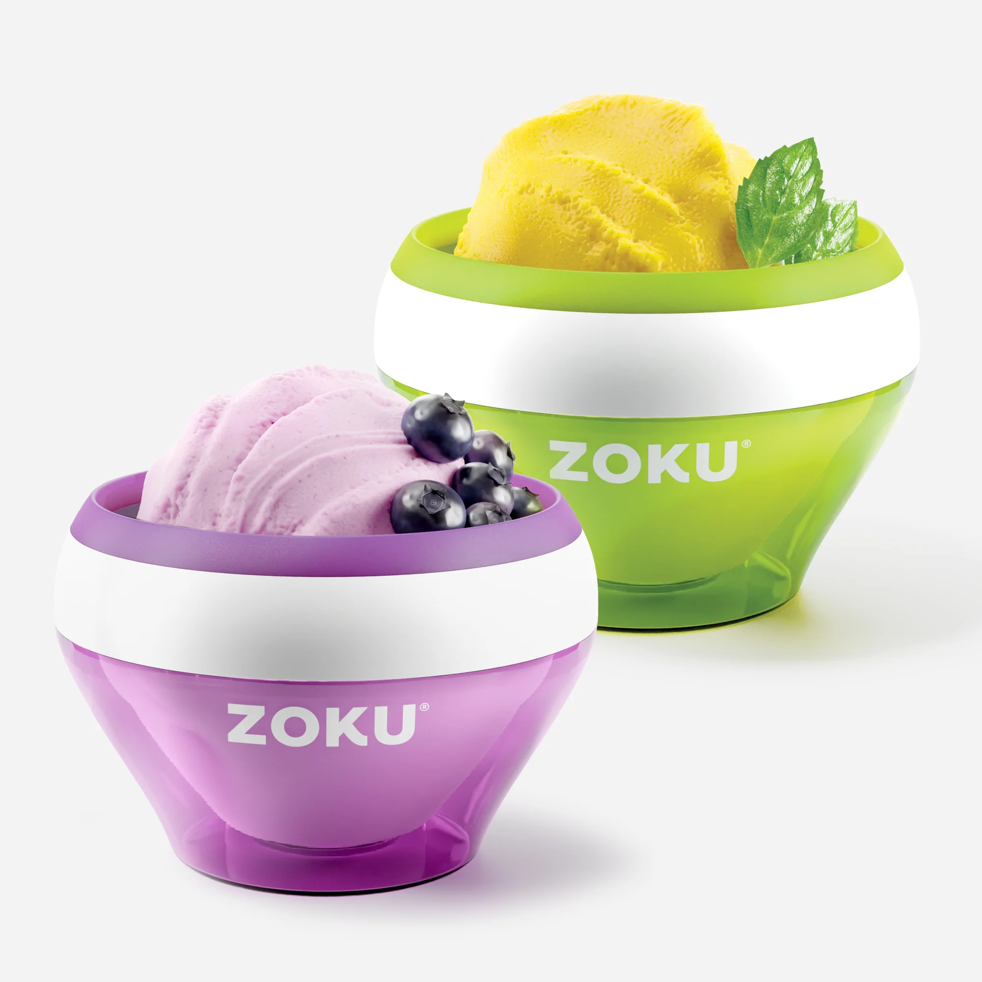 Set of 2 Ice Cream Makers - Green/Purple
