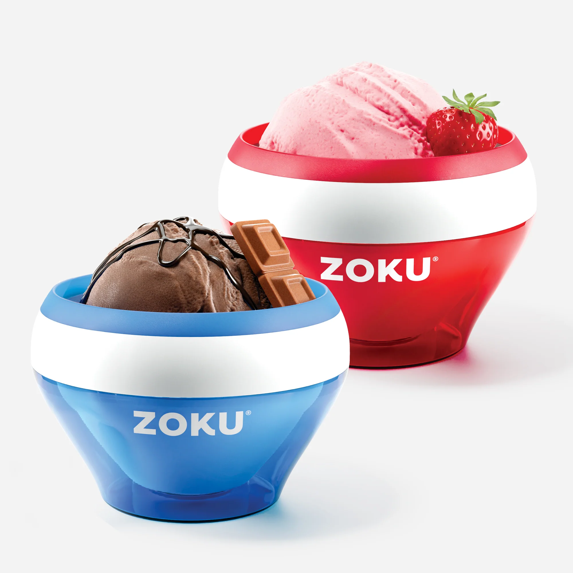 Set of 2 Ice Cream Makers - Red/Blue